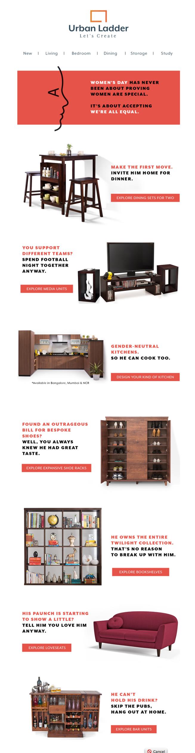 Urban Ladder- Women are not special. - Milled